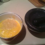 05-premixed Stirred eggs meet mashed bananas...